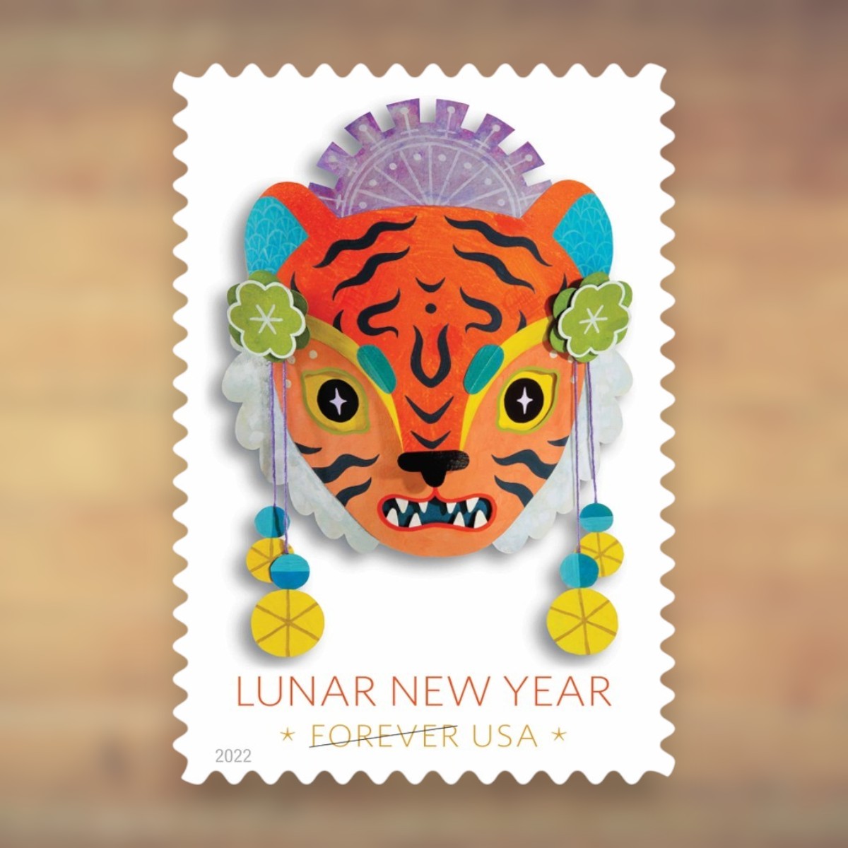 Lunar New Year: Year of the Tiger Forever Stamps, 2022 Sheet – Lunar New Year Cards and Greetings