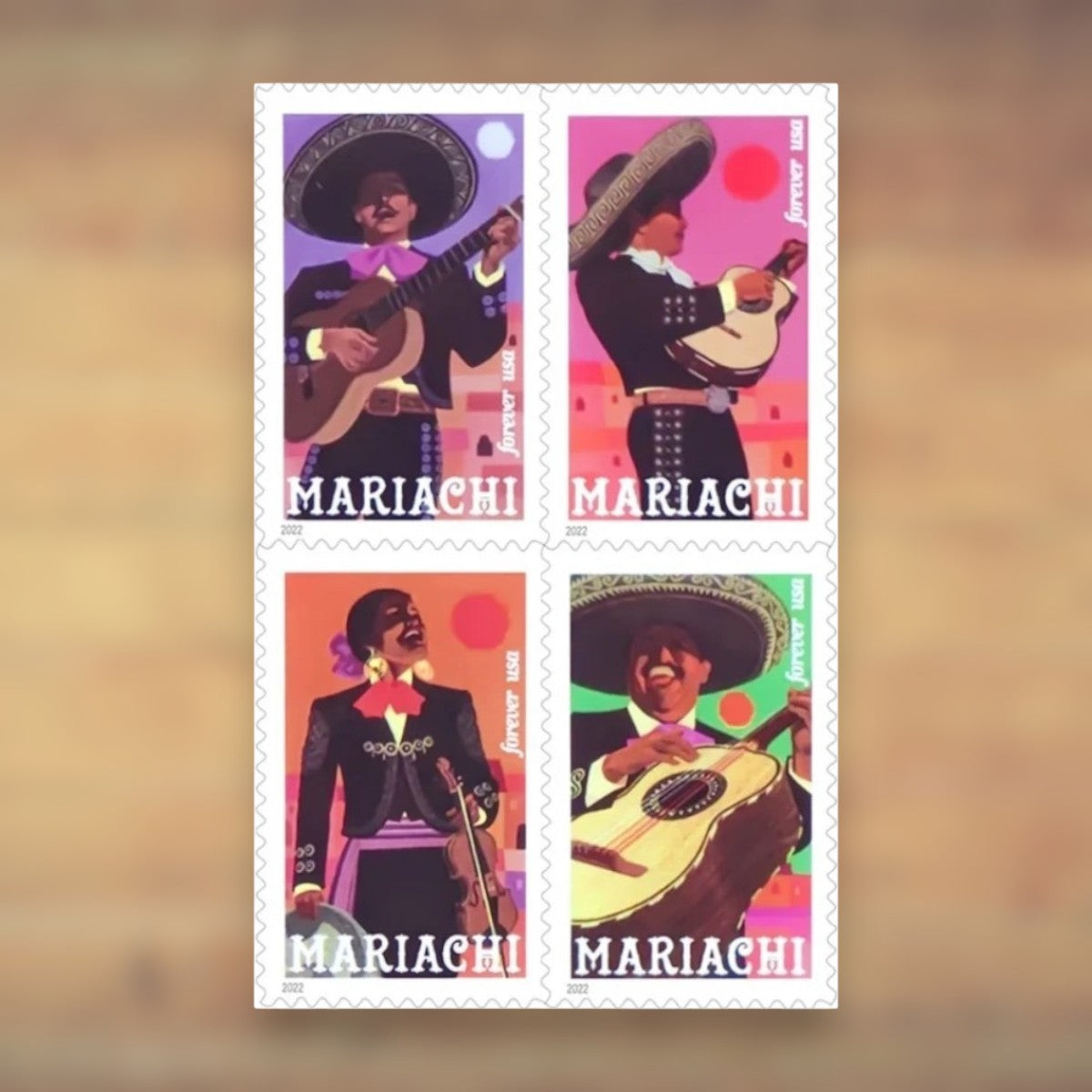 Mariachi Forever Stamps, 2022 Sheet – Cards, Letters and Stamp Collecting