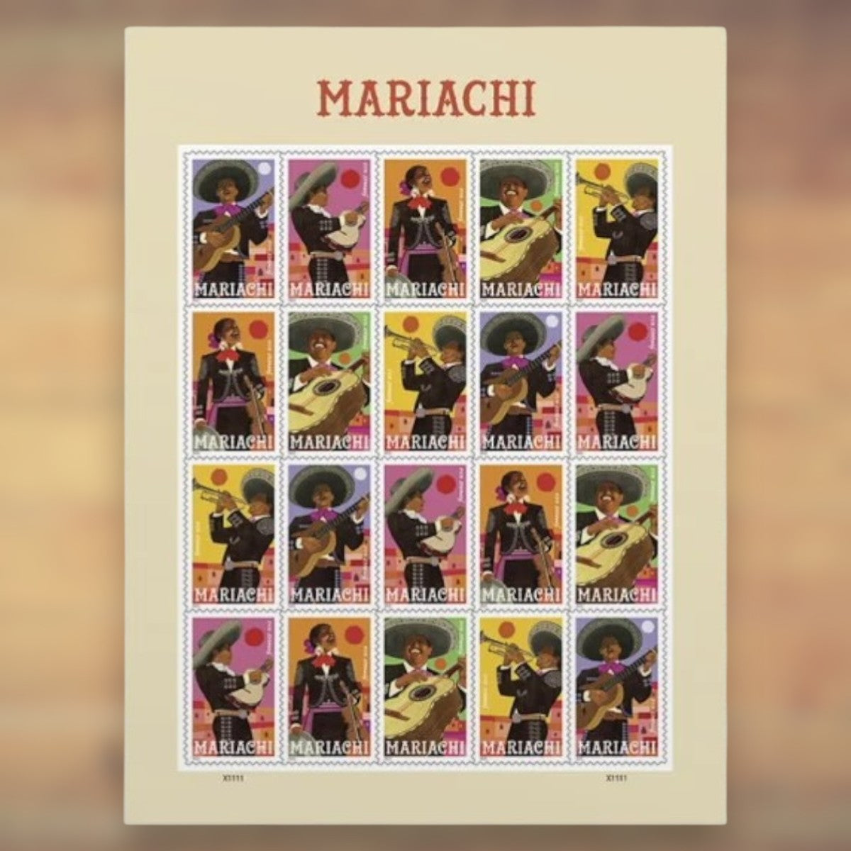 Mariachi Forever Stamps, 2022 Sheet – Cards, Letters and Stamp Collecting