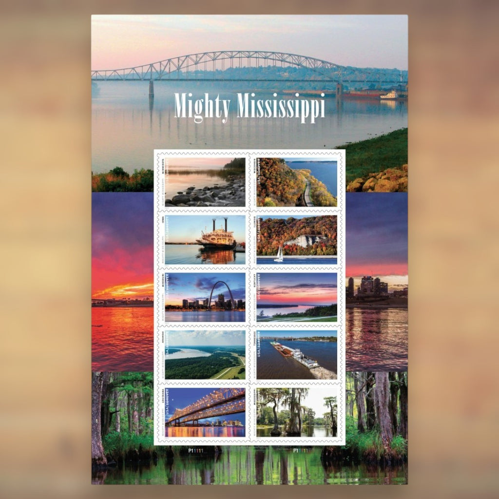 Mighty Mississippi Forever Stamps, 2022 Sheet – Cards, Letters and Stamp Collecting