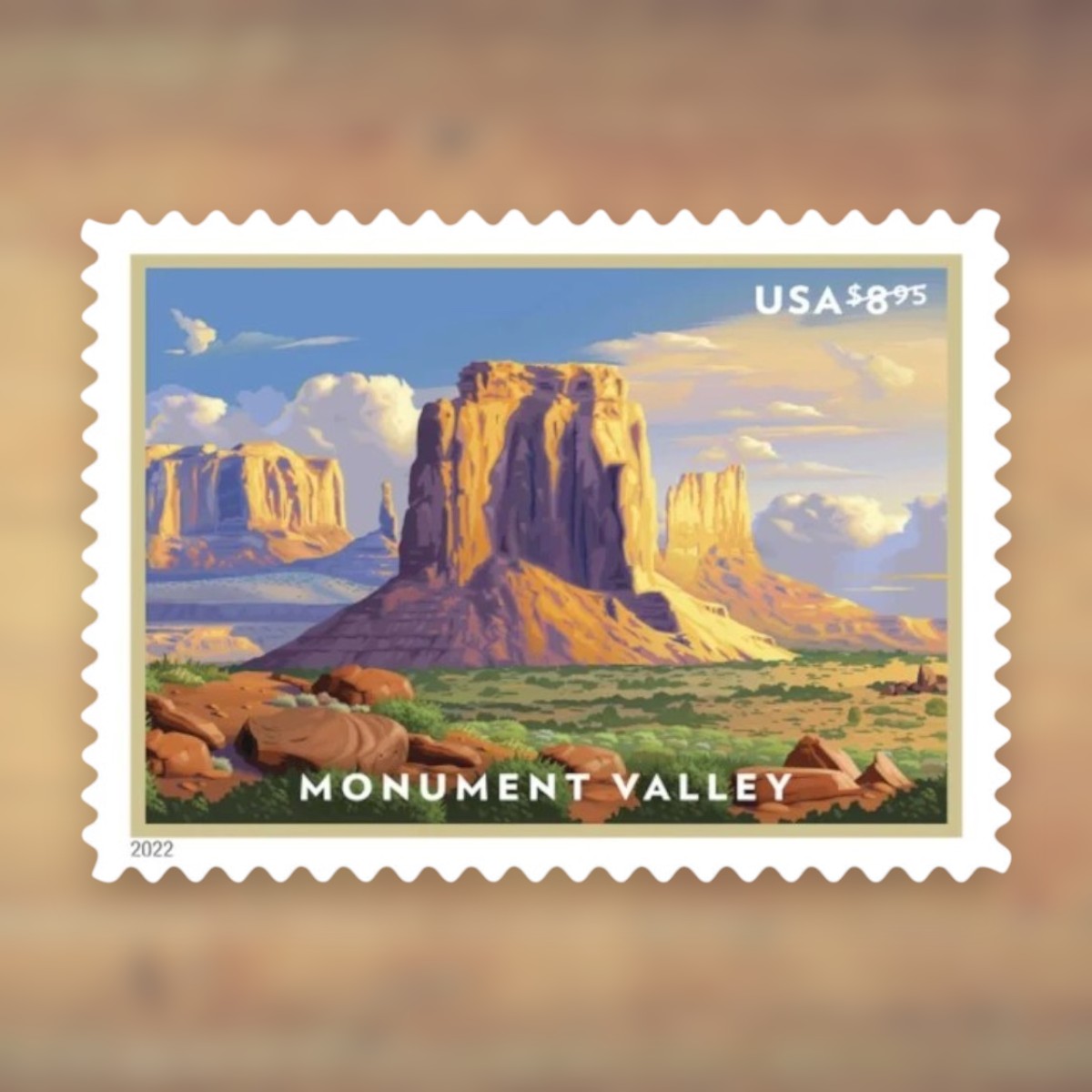 Monument Valley $8.95 Priority Mail Stamps, 2022 Sheet – Priority Mail Postage