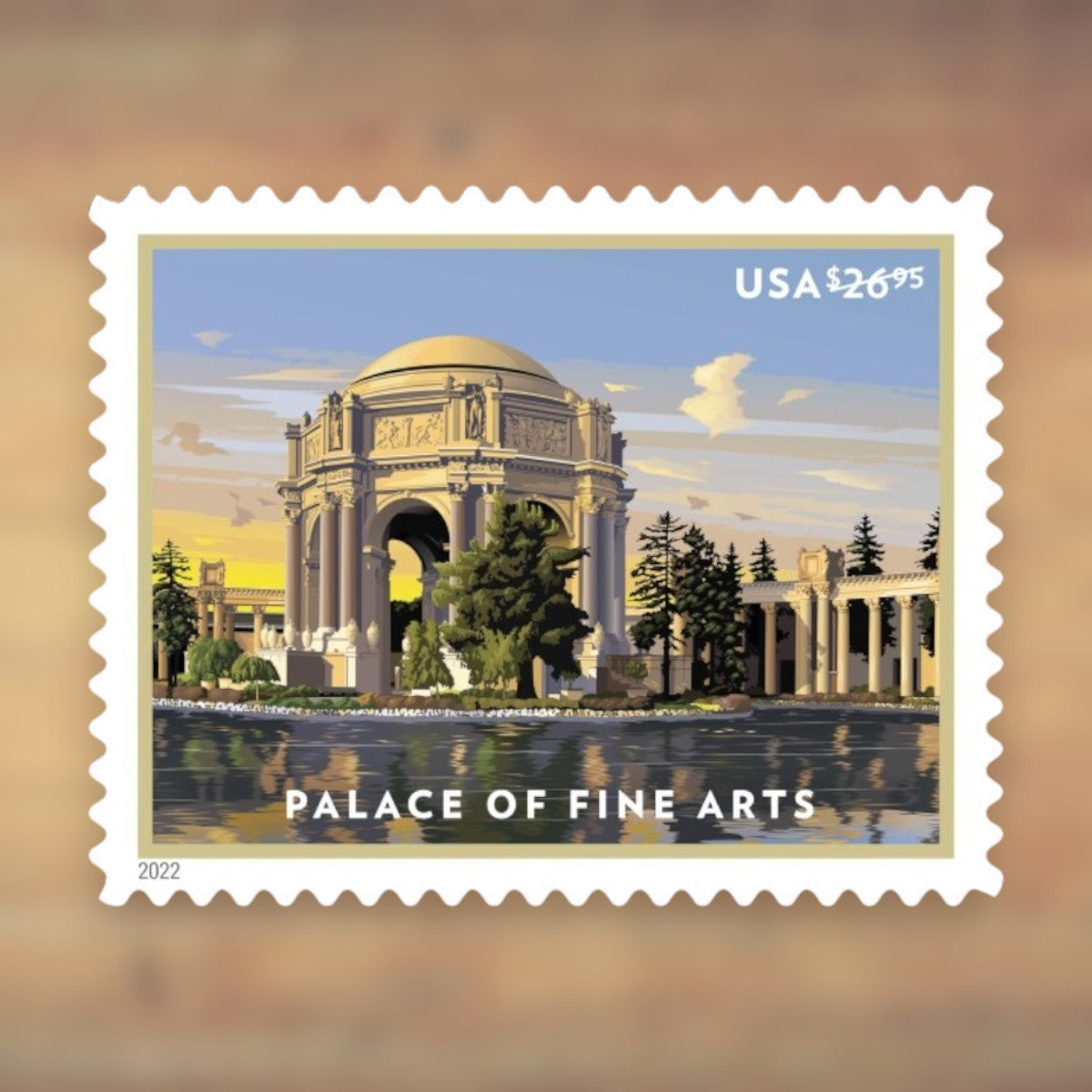 Palace of Fine Arts $26.95 Priority Mail Express Stamps, 2022 Sheet – Priority Mail Express Postage