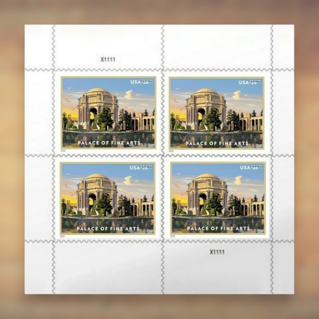 Palace of Fine Arts $26.95 Priority Mail Express Stamps, 2022 Sheet – Priority Mail Express Postage