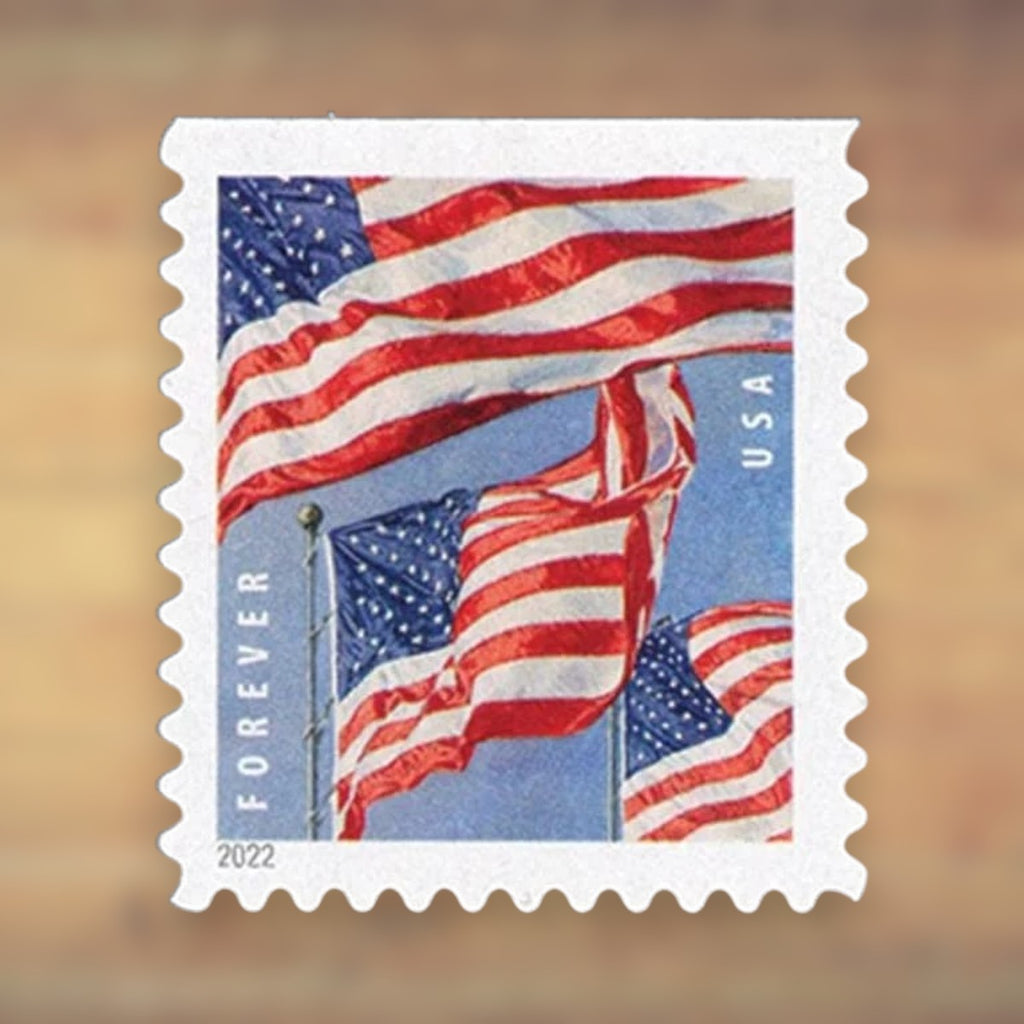 U.S. Flags Forever Stamps, 2022 Sheet – Everyday Cards, Letters and Business Mail