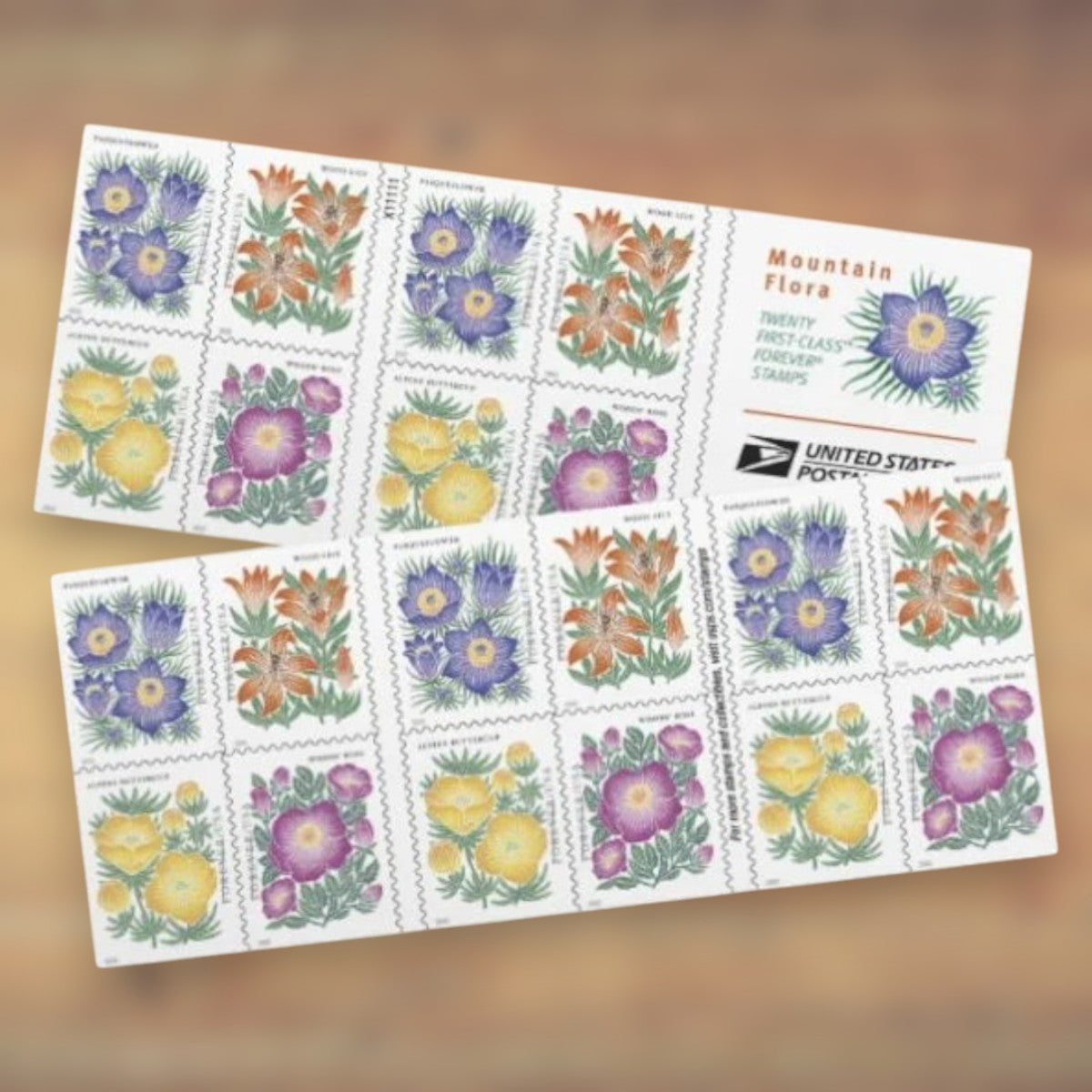 2022 Mountain Flora Forever Postage Stamps Booklet First-Class