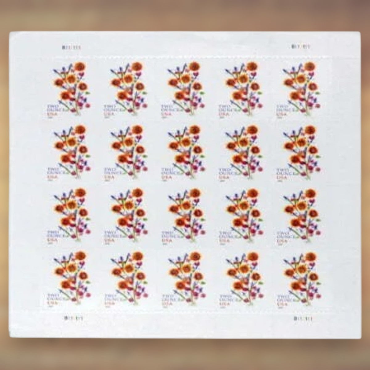 2022 Sunflower Bouquet Two Ounce Postage Stamps Sheet First-Class Rate
