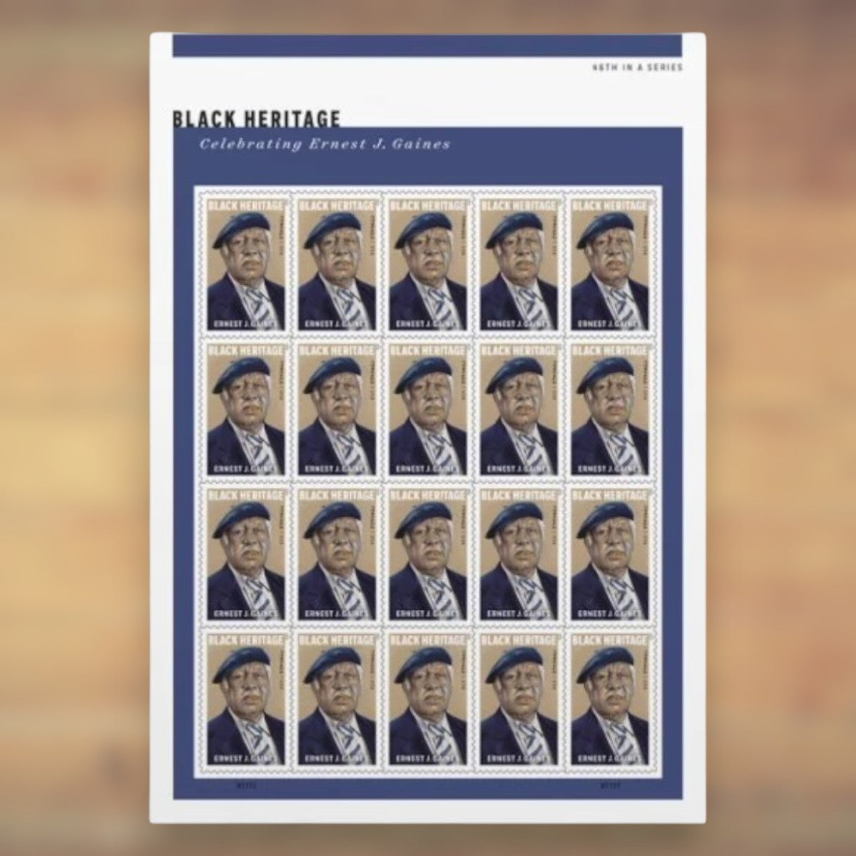 Black Heritage: Ernest J. Gaines Forever Stamps, 2023 Sheet – Cards, Letters and Stamp Collecting