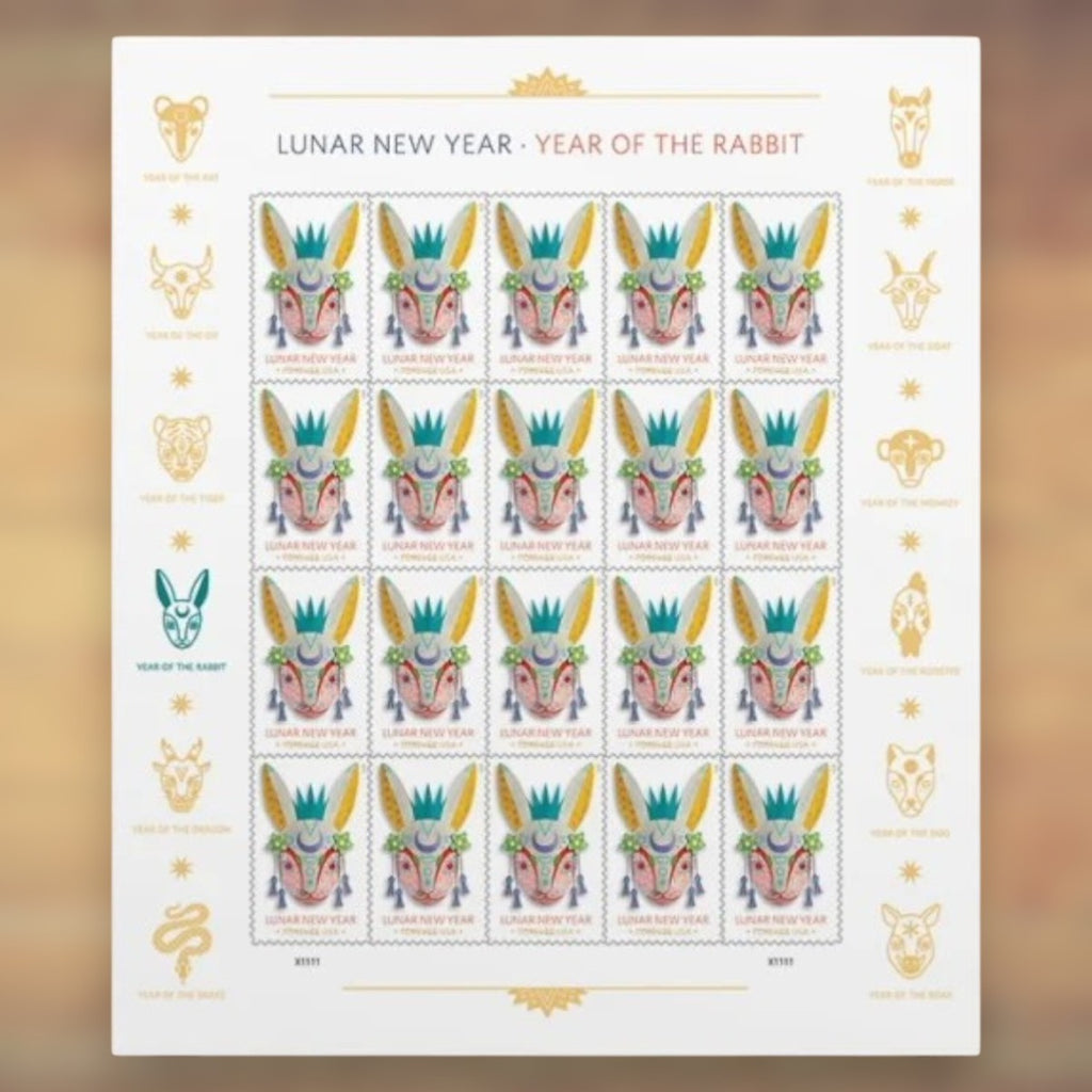 Lunar New Year: Year of the Rabbit Forever Stamps, 2023 Sheet – Lunar New Year Cards and Greetings