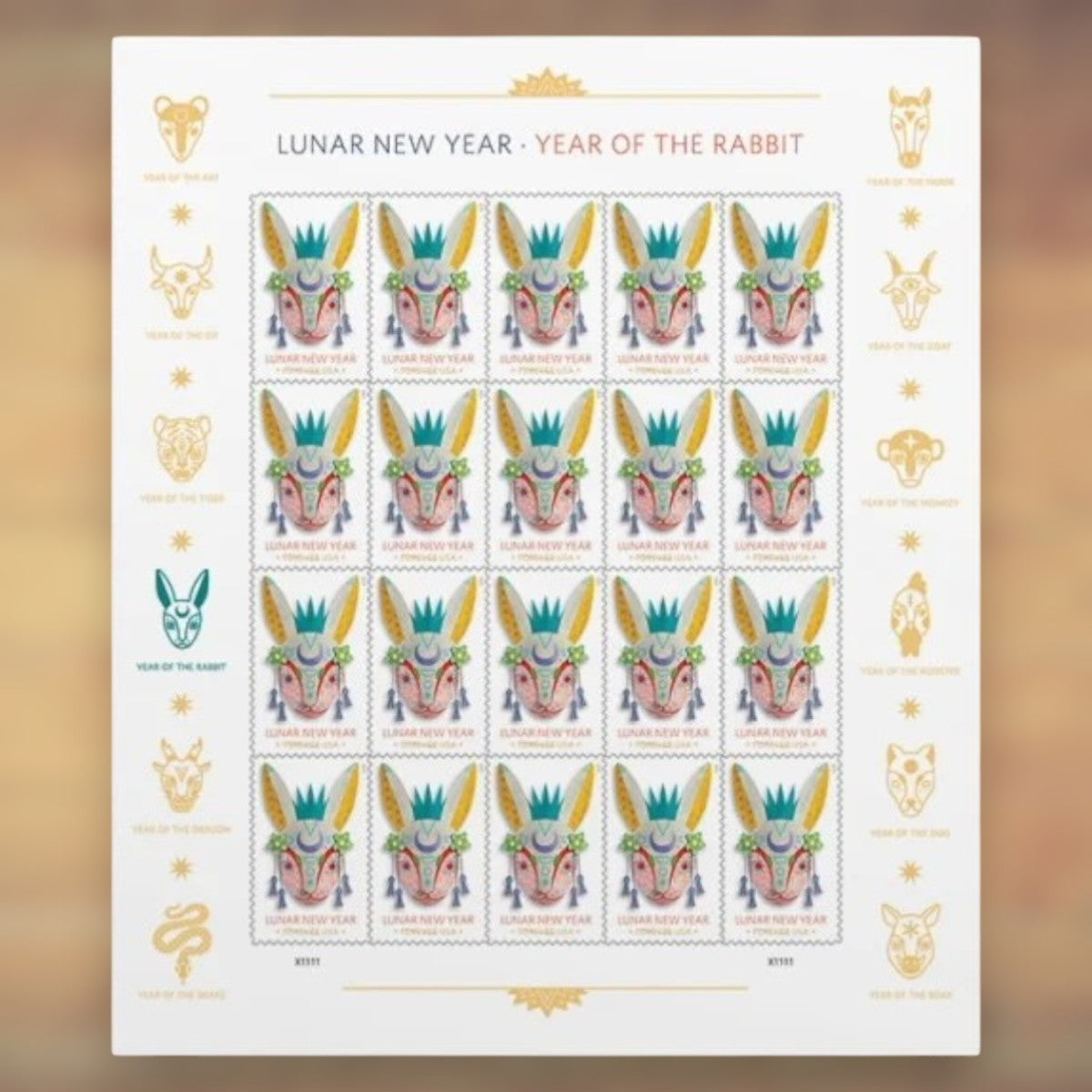 Lunar New Year: Year of the Rabbit Forever Stamps, 2023 Sheet – Lunar New Year Cards and Greetings