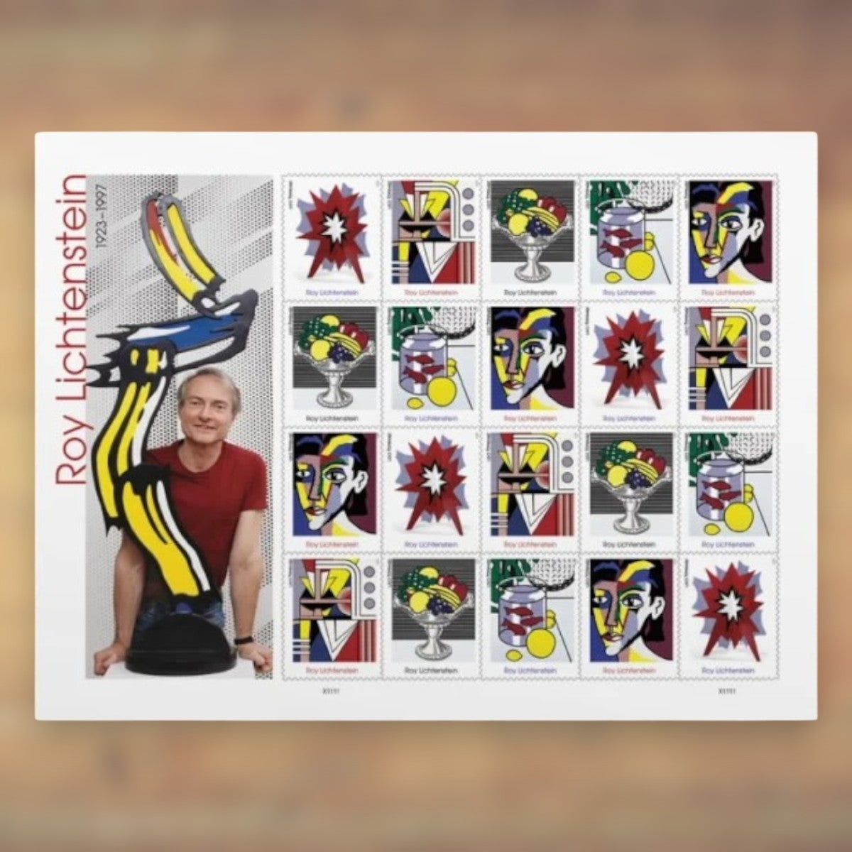 Roy Lichtenstein Forever Stamps, 2023 Sheet – Cards, Letters and Stamp Collecting