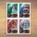 Snow Globes Forever Stamps, 2023 Booklet – Christmas Cards and Letters