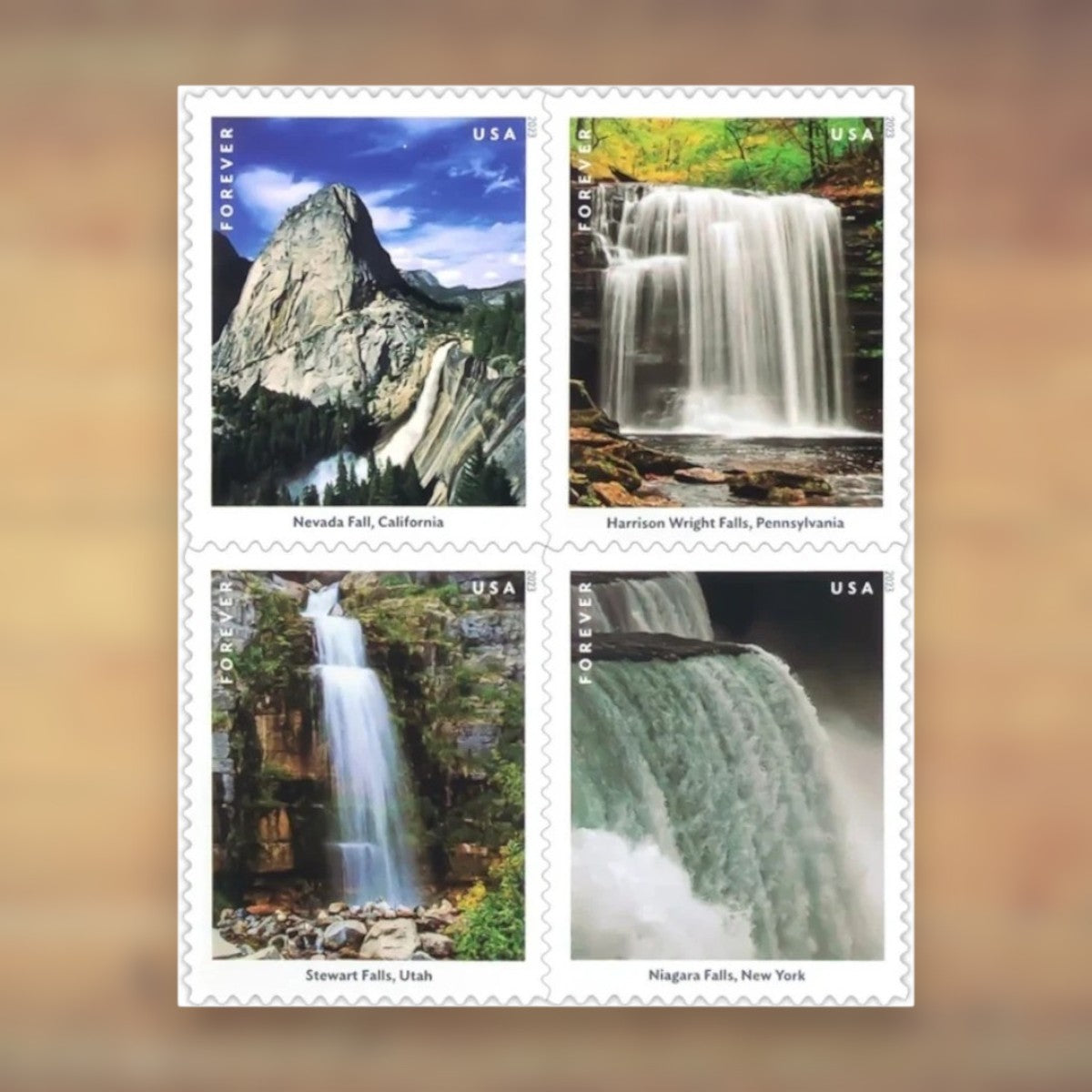 Waterfalls Forever Stamps, 2023 Sheet – Cards, Letters and Stamp Collecting