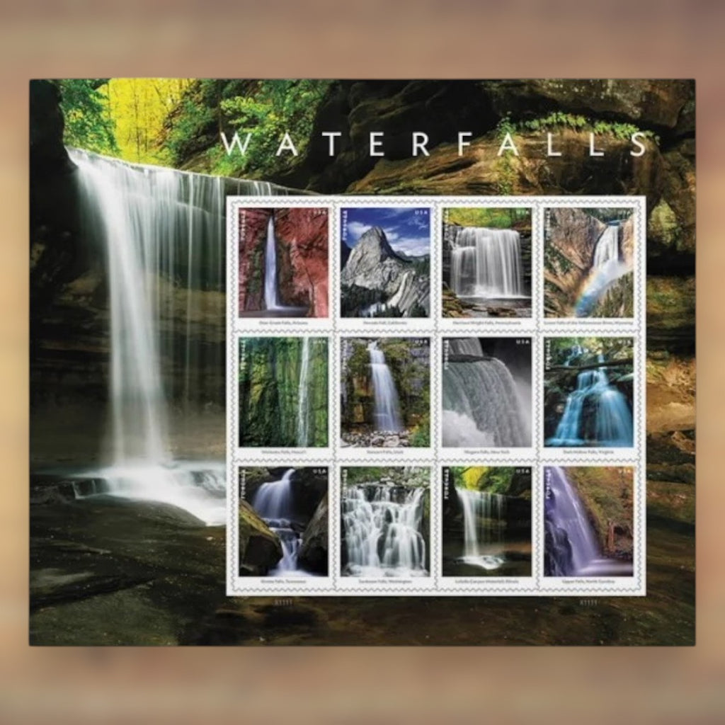 Waterfalls Forever Stamps, 2023 Sheet – Cards, Letters and Stamp Collecting