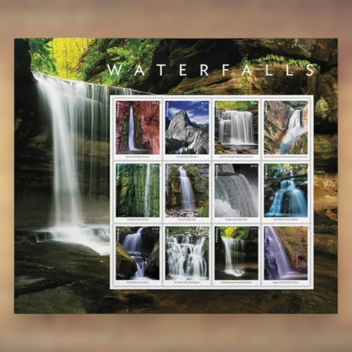 Waterfalls Forever Stamps, 2023 Sheet – Cards, Letters and Stamp Collecting