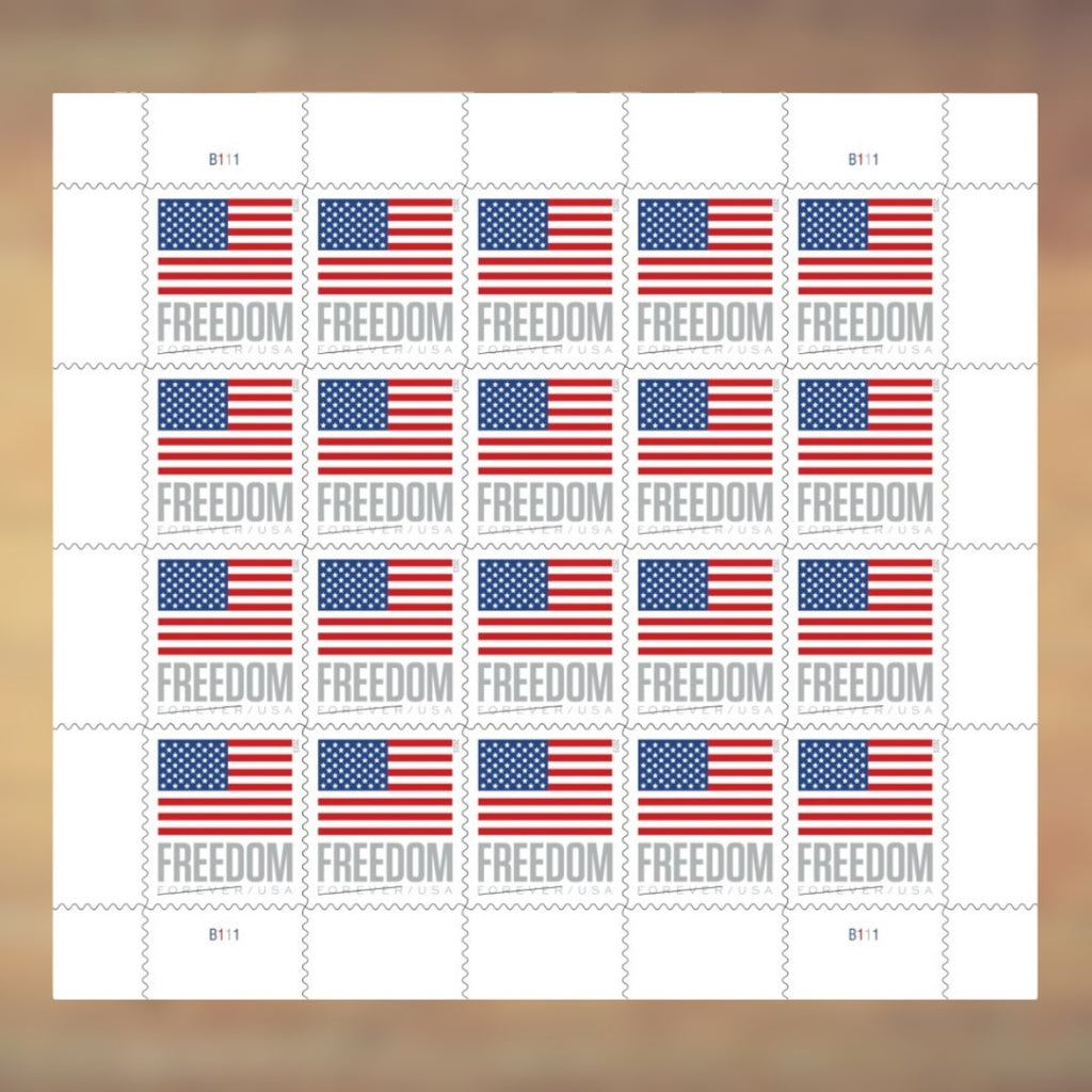 2023 U.S. Flag Forever Postage Stamps Sheet First-Class