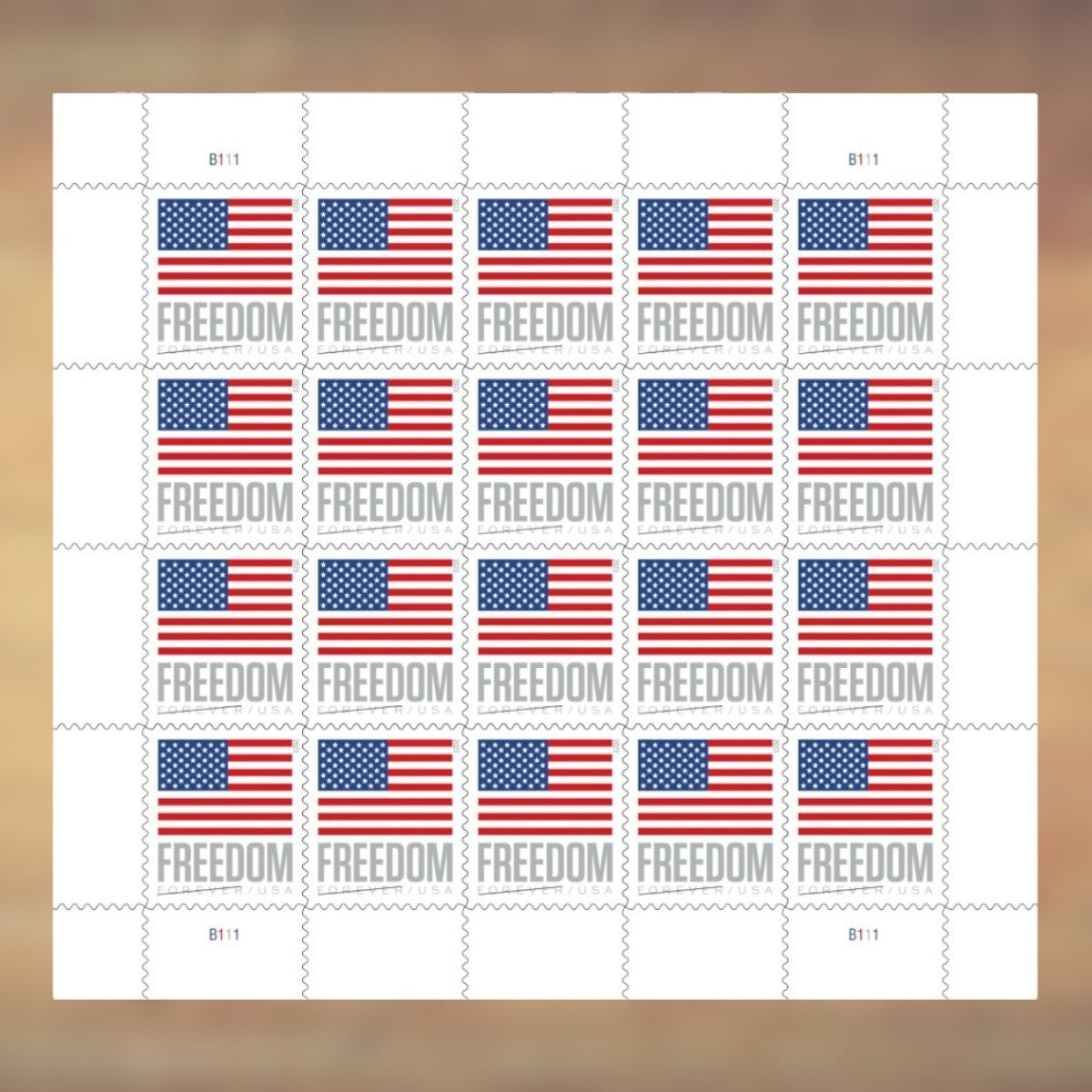2023 U.S. Flag Forever Postage Stamps Sheet First-Class