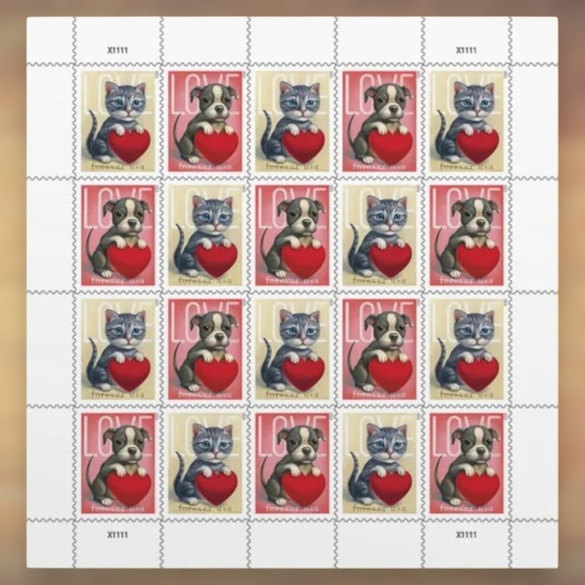 2023 Love Forever Postage Stamps Sheet First-Class