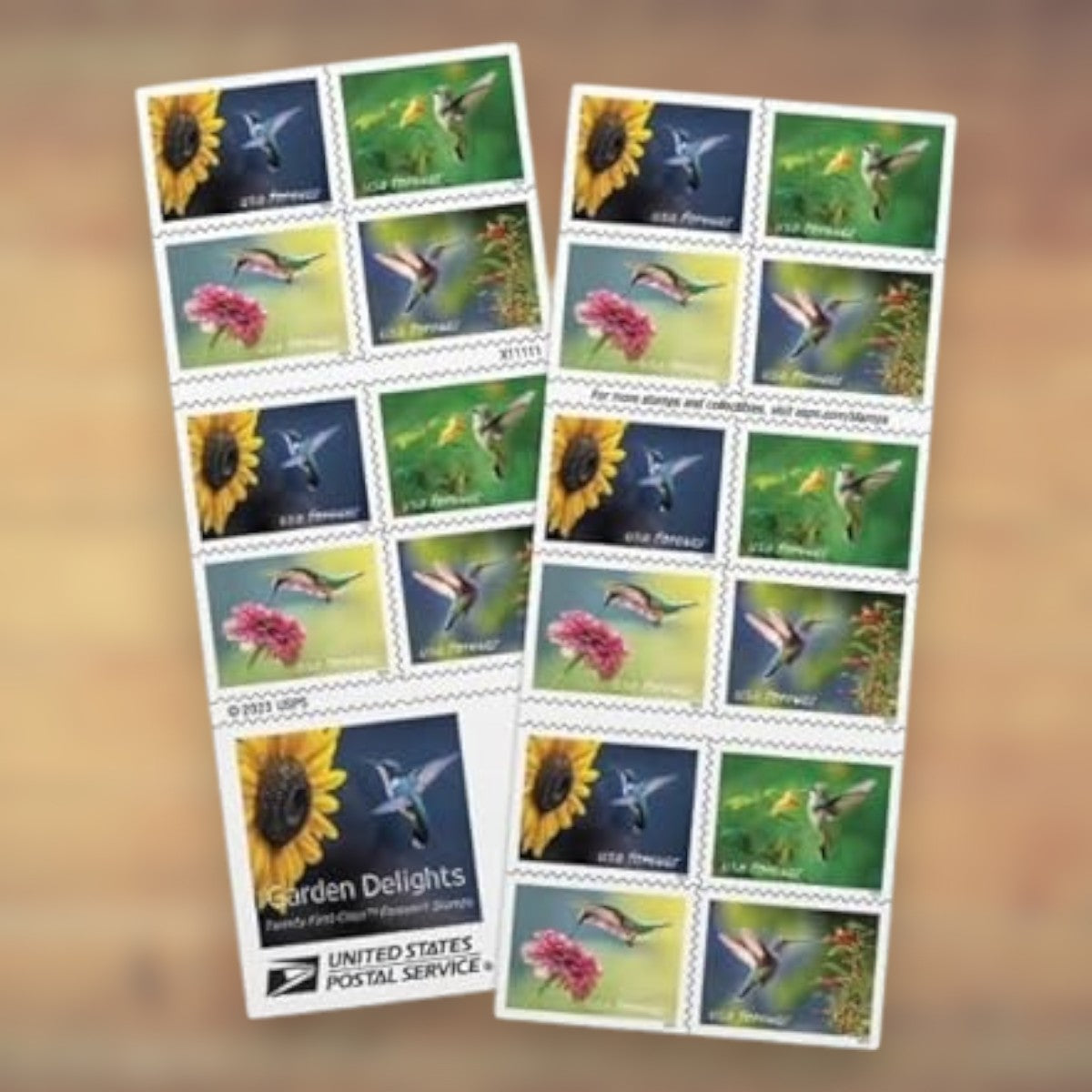 Garden Delights Forever Stamps, 2024 Booklet – Greeting Cards and Letters