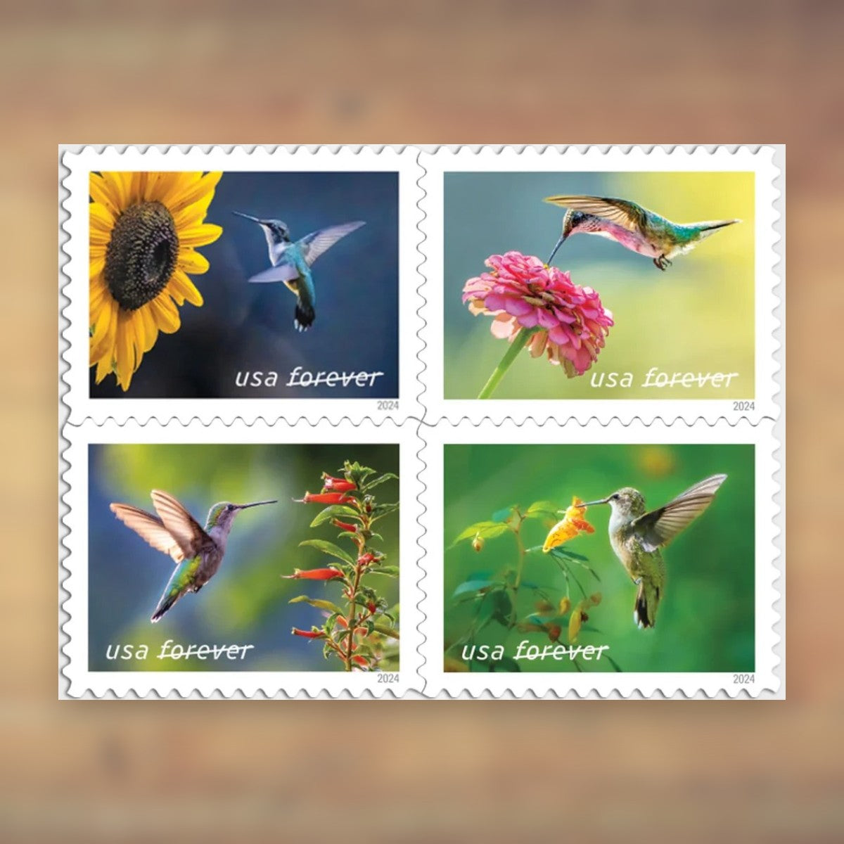 Garden Delights Forever Stamps, 2024 Booklet – Greeting Cards and Letters