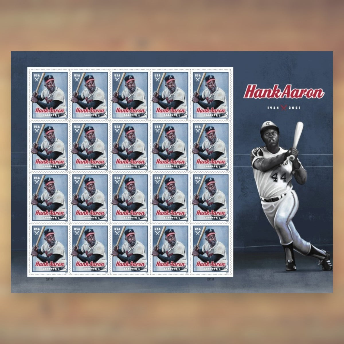 Hank Aaron Forever Stamps, 2024 Sheet – Cards, Letters and Stamp Collecting
