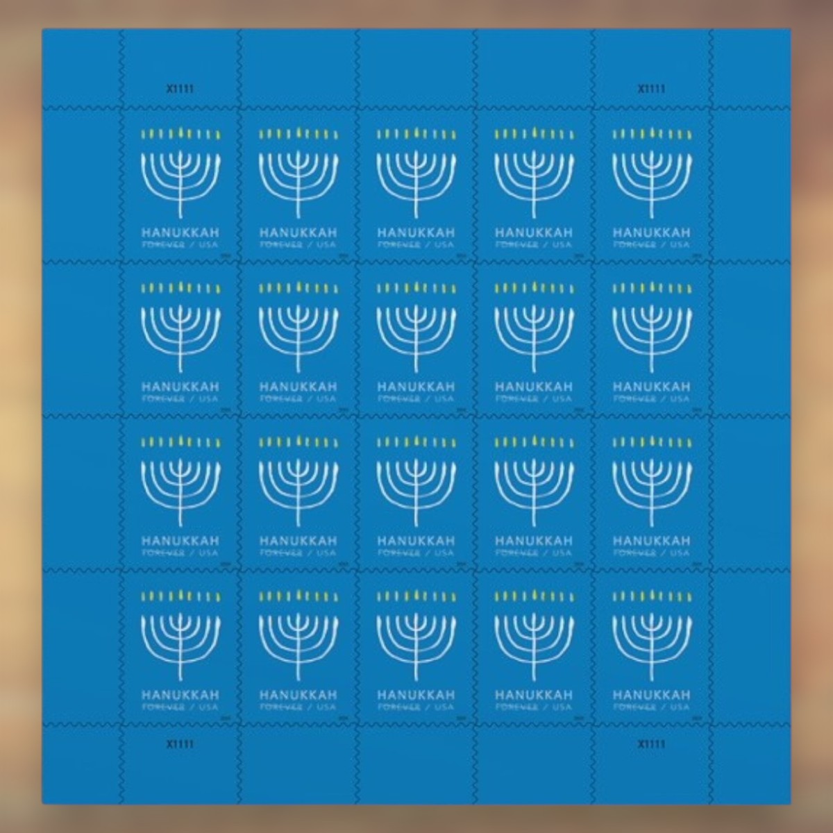 Hanukkah Forever Stamps, 2024 Sheet – Hanukkah Cards and Greetings