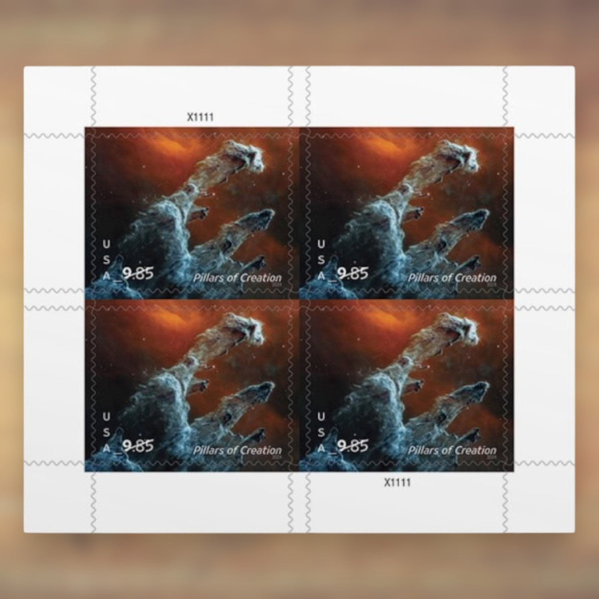 Cosmic Cliffs $30.45 Priority Mail Express Stamps, 2024 Sheet – Priority Mail Express Postage