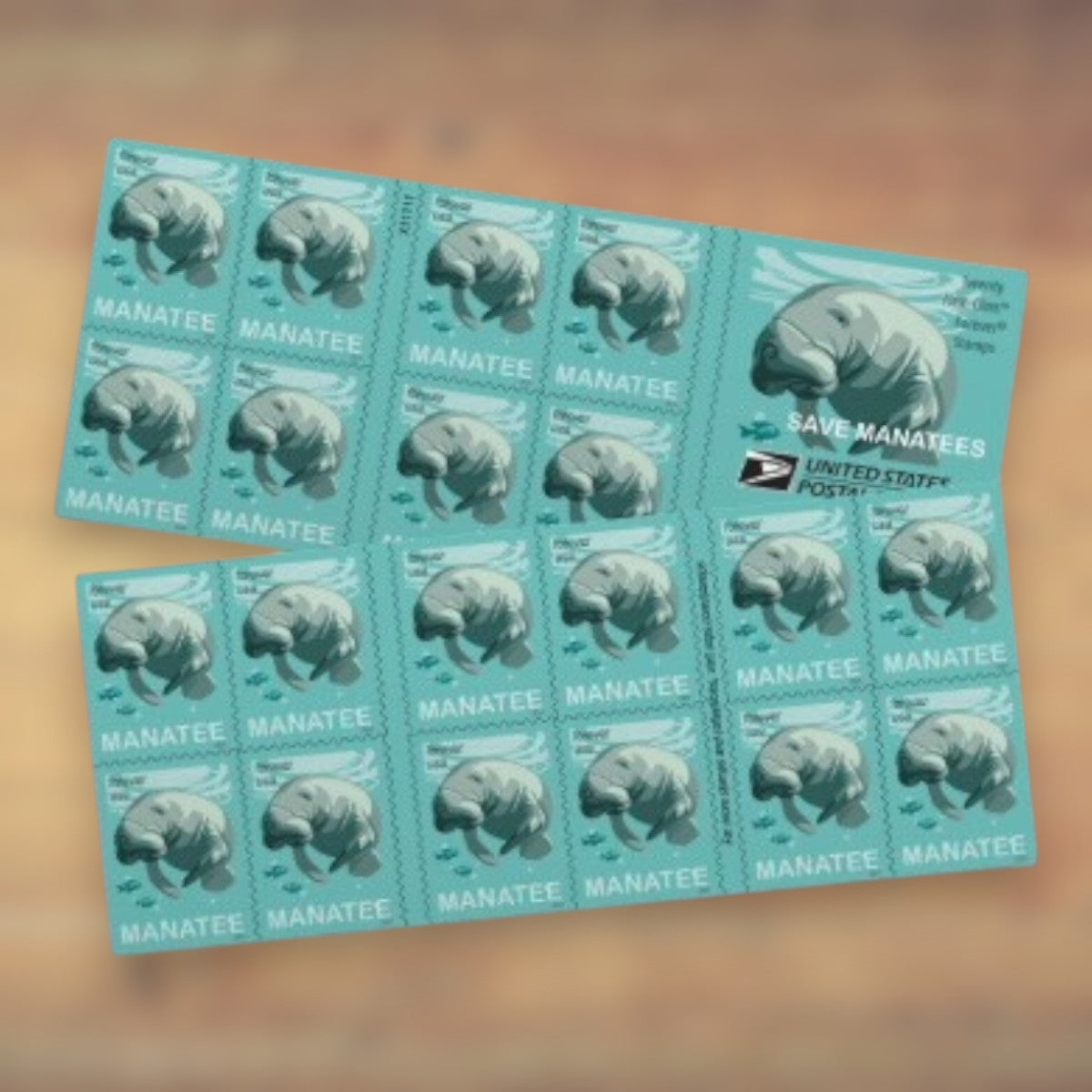 Save Manatees Forever Stamps, 2024 Booklet – Cards, Letters and Stamp Collecting