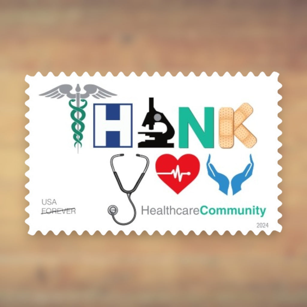 Thank You, Healthcare Community Forever Stamps, 2024 Sheet – Healthcare Appreciation Cards and Letters