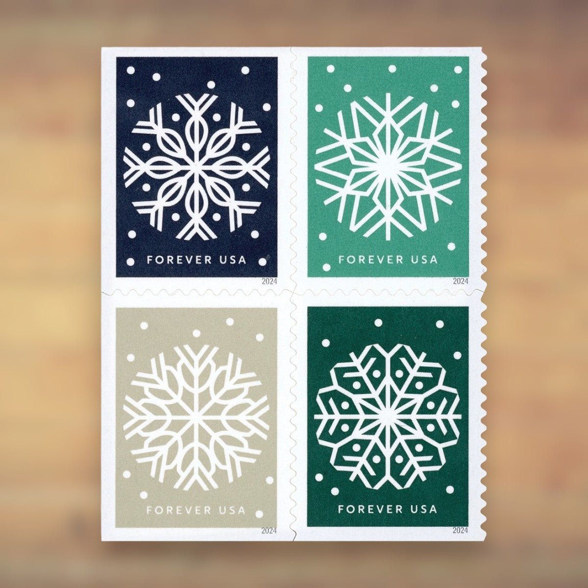 Winter Whimsy Forever Stamps, 2024 Booklet – Holiday Cards and Letters