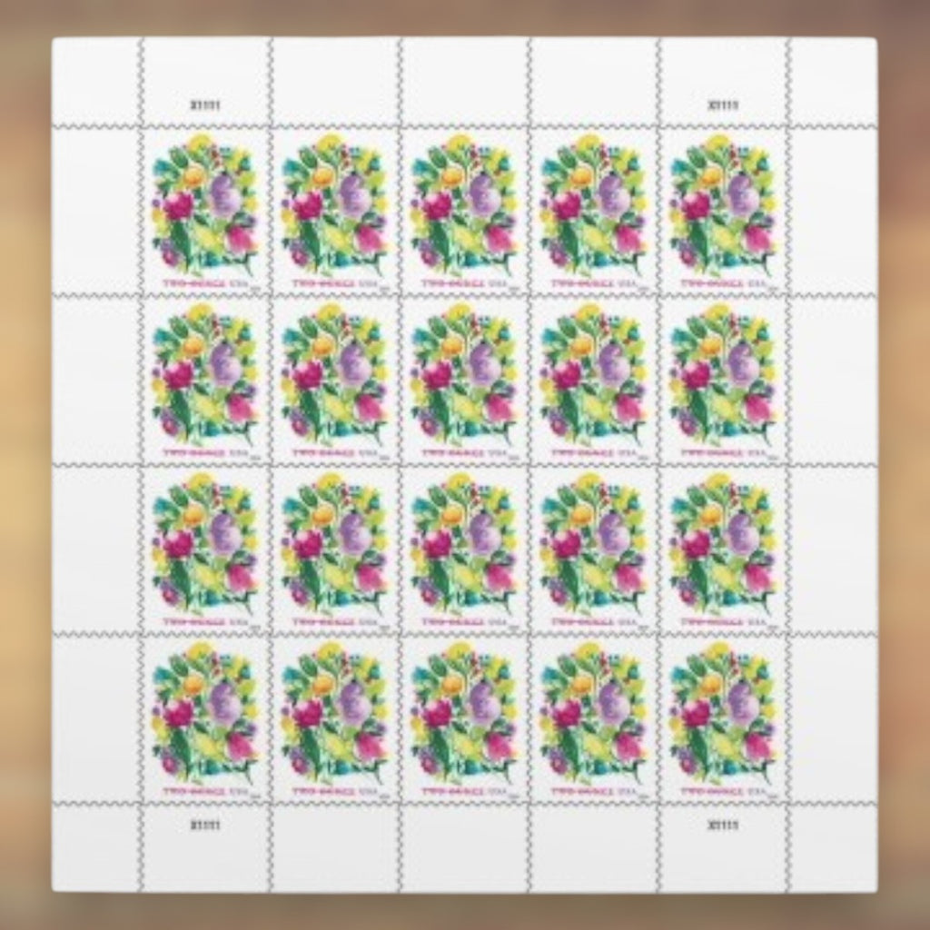 2024 Floral Bouquet Two Ounce Stamps Sheet First-Class