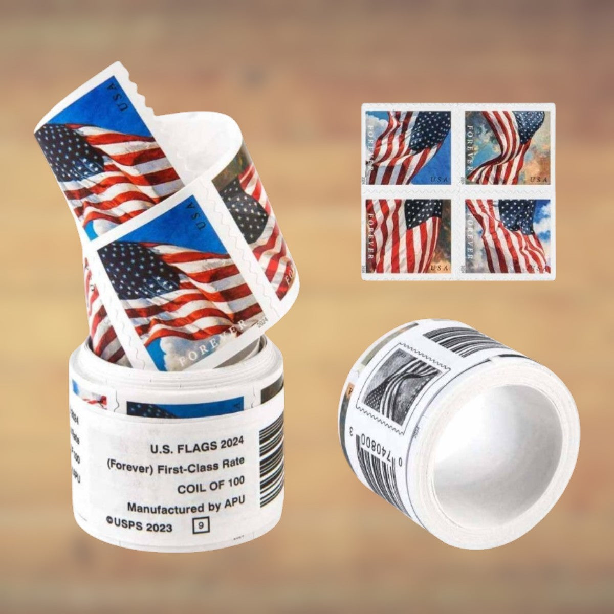 2024 U.S. Flag Forever Postage Stamps Coil First-Class