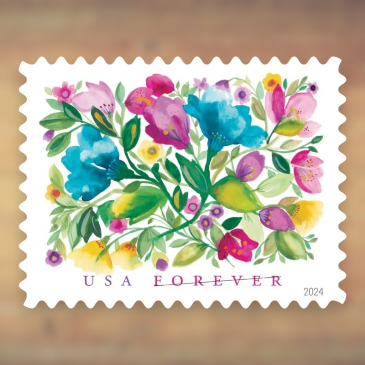 2024 Celebration Bloom Flowers Forever Postage Stamps Sheet First-Class