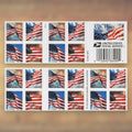 2024 U.S. Flags Forever Stamps – 250/500/1250/2500 Booklets, 100 Stamps per Booklet