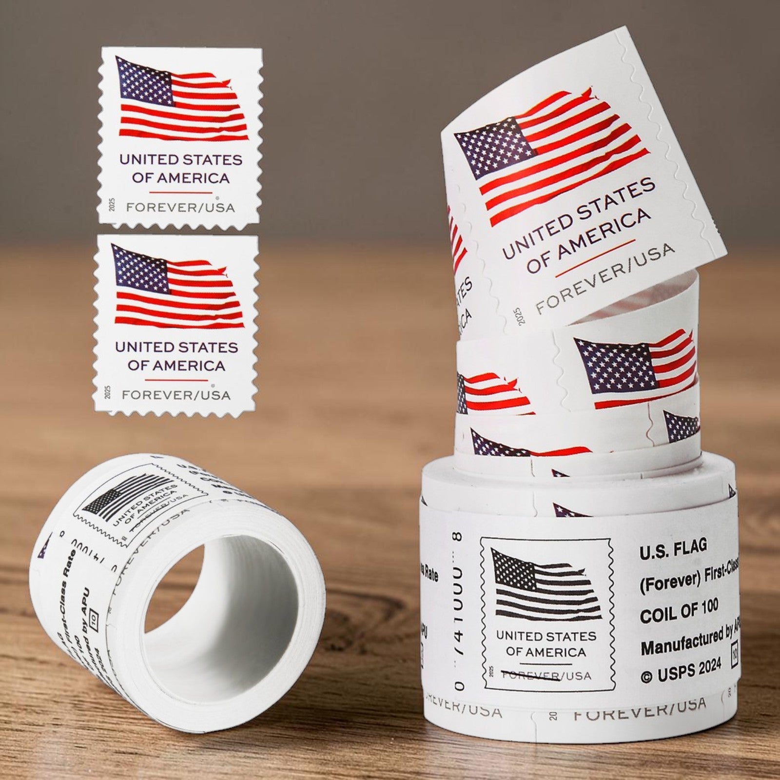 U.S. Flag Forever Stamps – 50 Rolls (5,000 Stamps) – 2017–2019 & 2022–2026