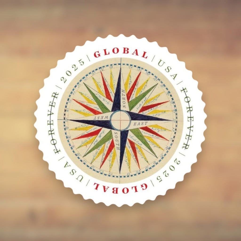1794 Compass Rose Global Forever Stamps, 2025 Sheet – International Mail