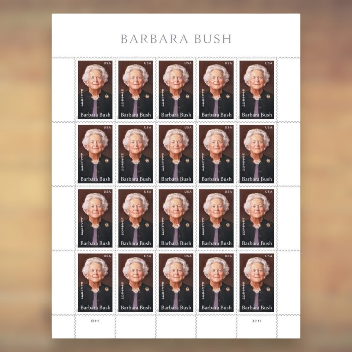 Barbara Bush Forever Stamps, 2025 Sheet – Cards, Letters and Stamp Collecting