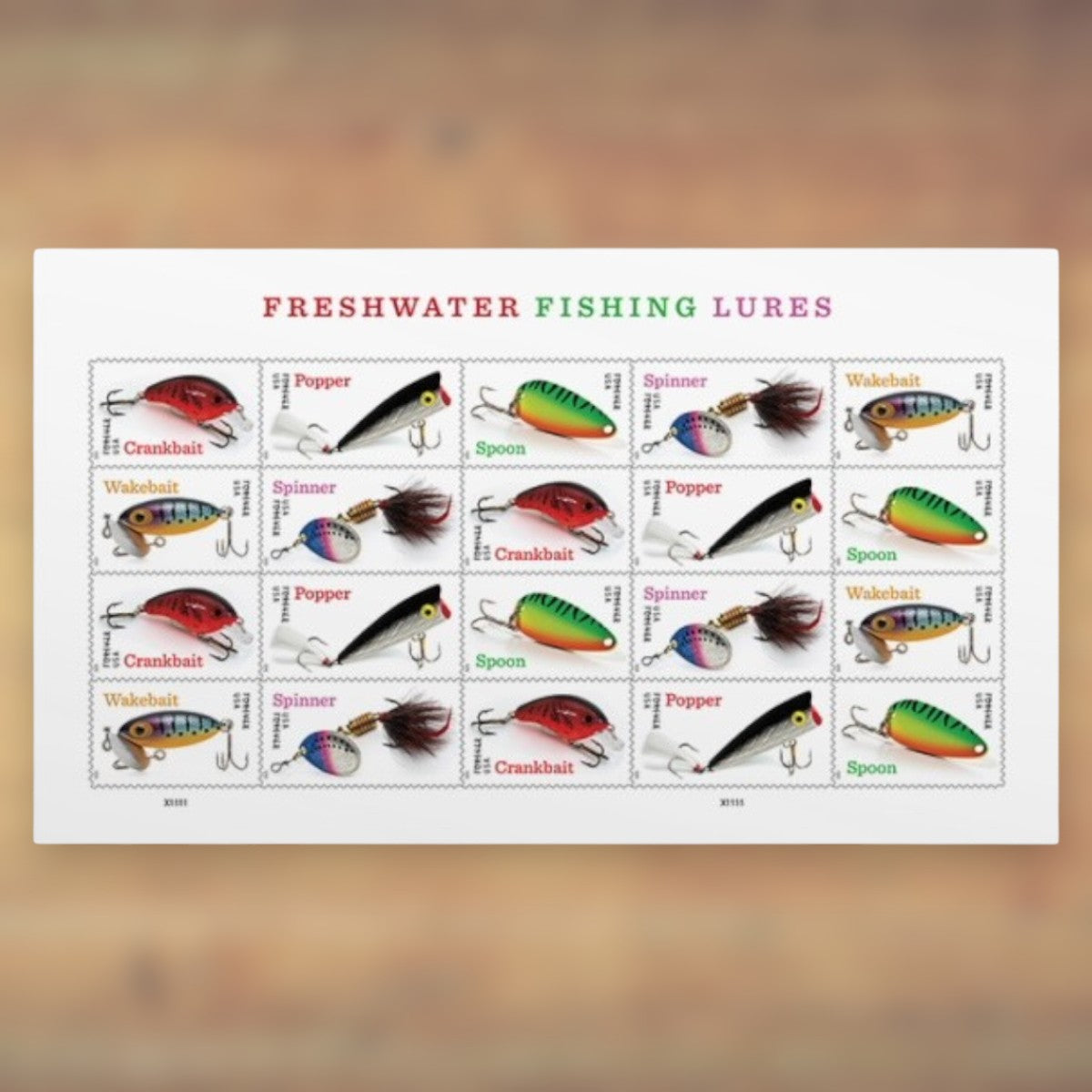 Freshwater Fishing Lures Forever Stamps, 2025 Sheet – Cards, Letters and Stamp Collecting