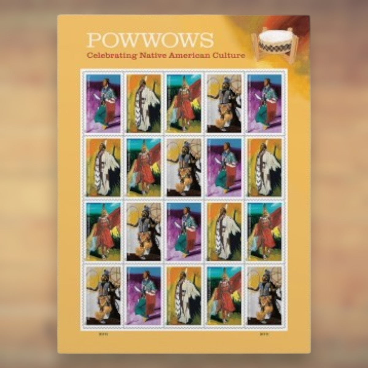 Powwows: Celebrating Native American Culture Forever Stamps, 2025 Sheet – Cards, Letters and Stamp Collecting