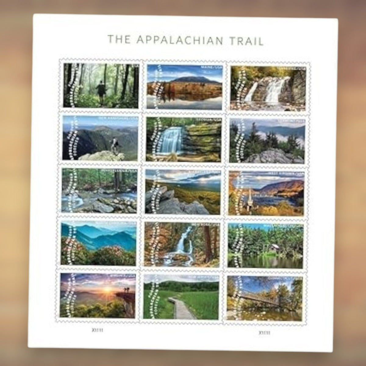 The Appalachian Trail Forever Stamps, 2025 Sheet – Cards, Letters and Stamp Collecting