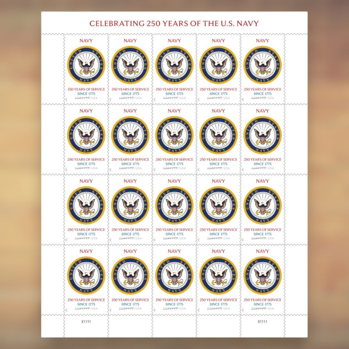 U.S. Navy 250th Anniversary Forever Stamps, 2025 Sheet – Cards, Letters and Stamp Collecting