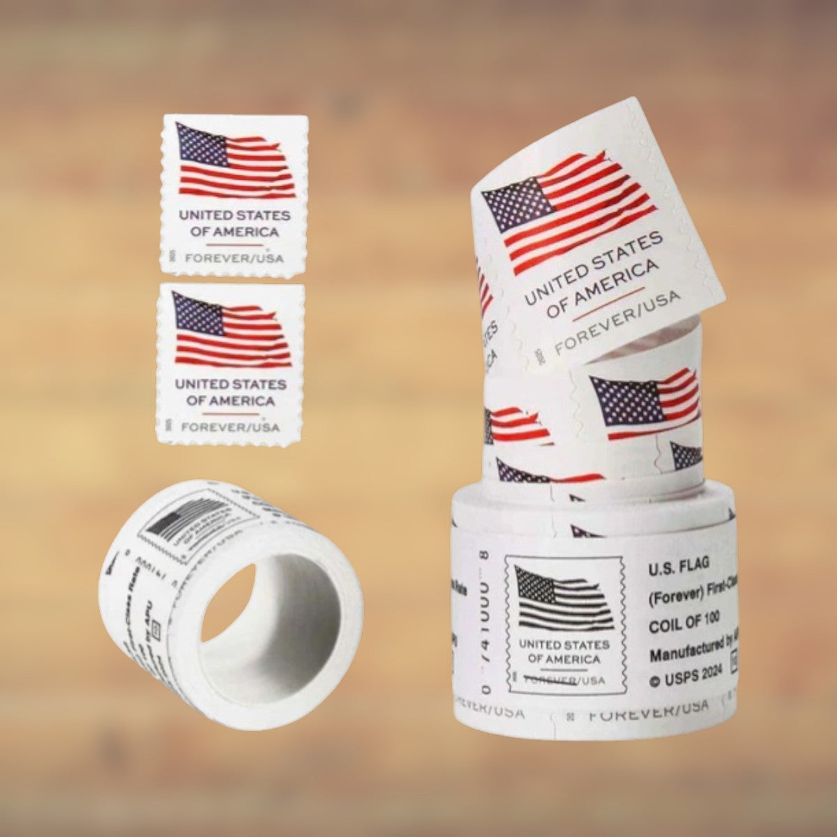 2025 U.S. Flag Forever Postage Stamps Coil First-Class