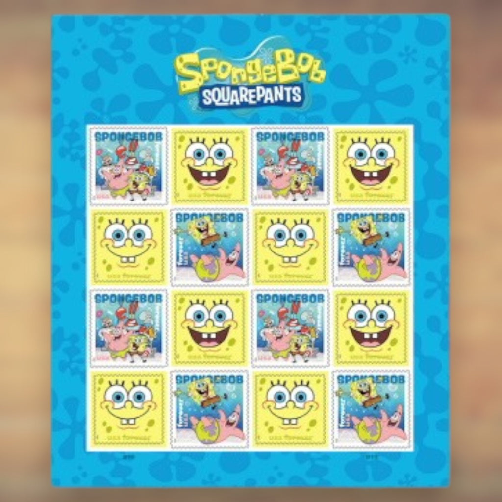 2025 SpongeBob SquarePants Forever Postage Stamps Sheet First-Class