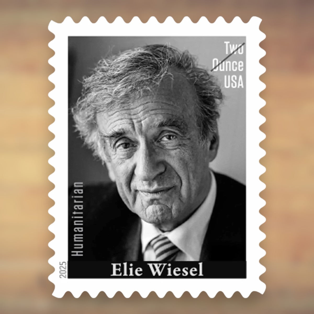 2025 Elie Wiesel Two Ounce Postage Stamps Sheet First-Class Rate