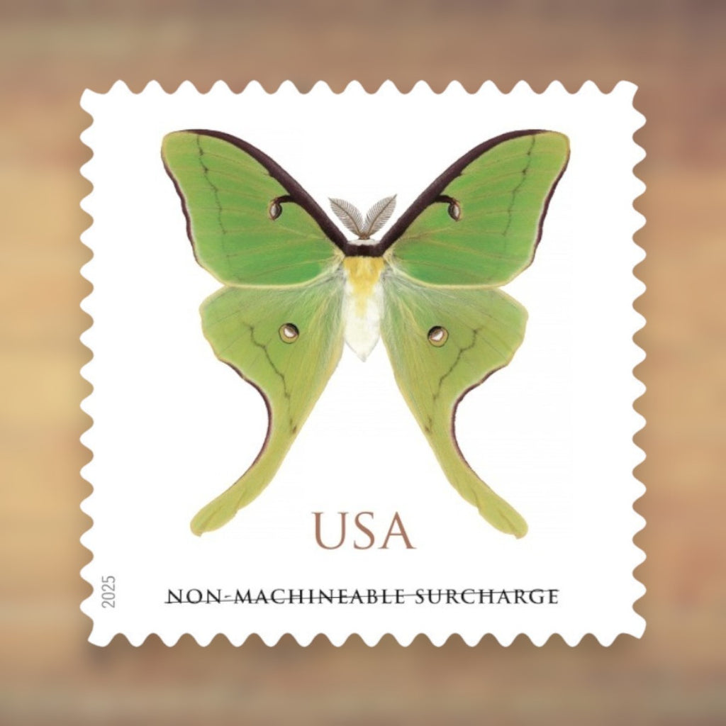 2025 Luna Moth Non-Machinable Surcharge Postage Stamps Sheet First-Class