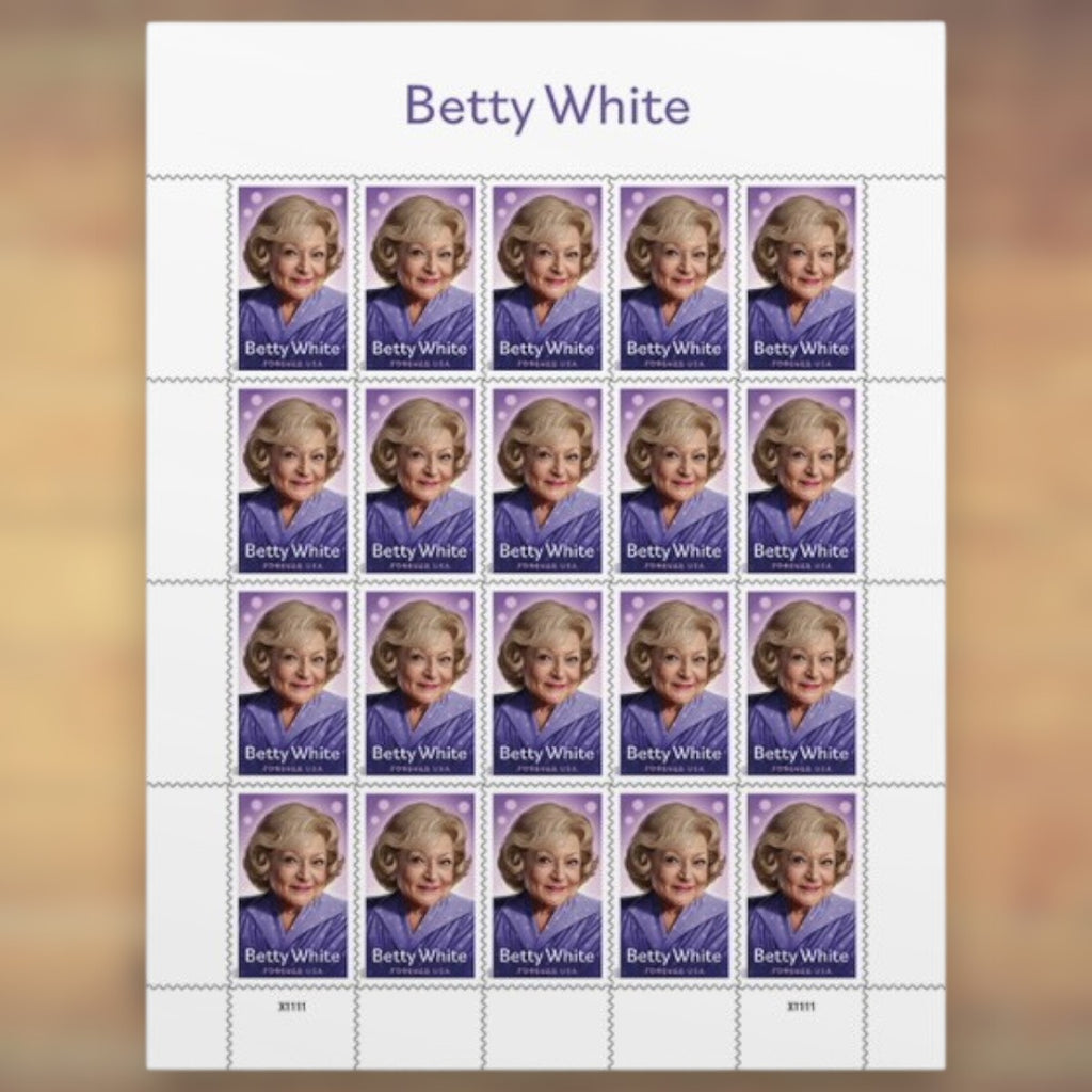 2025 Betty White Forever Postage Stamps Sheet First-Class