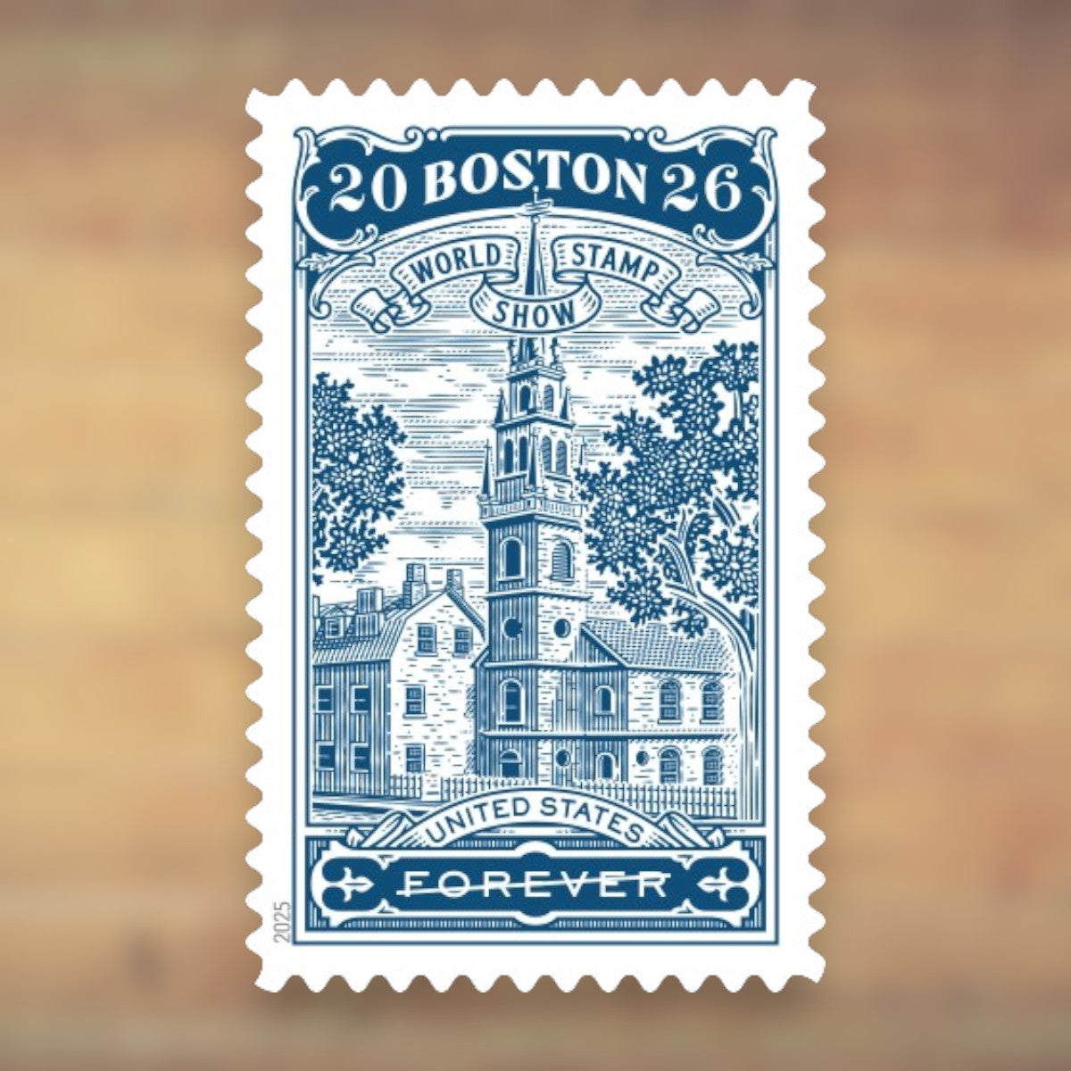 2026 Boston World Stamp Show Forever Postage Stamps Sheet First-Class