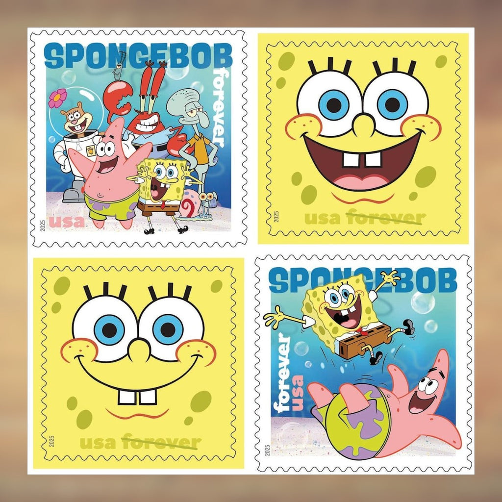 2025 SpongeBob SquarePants Forever Postage Stamps Sheet First-Class