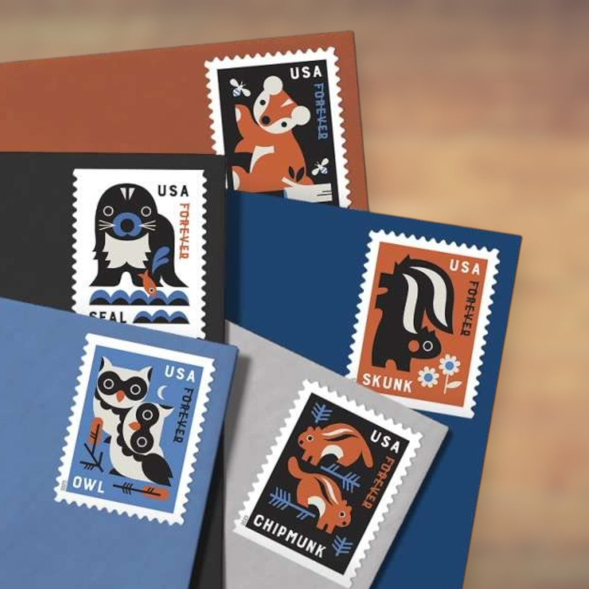 2025 Baby Wild Animals Forever Postage Stamps Booklet First-Class
