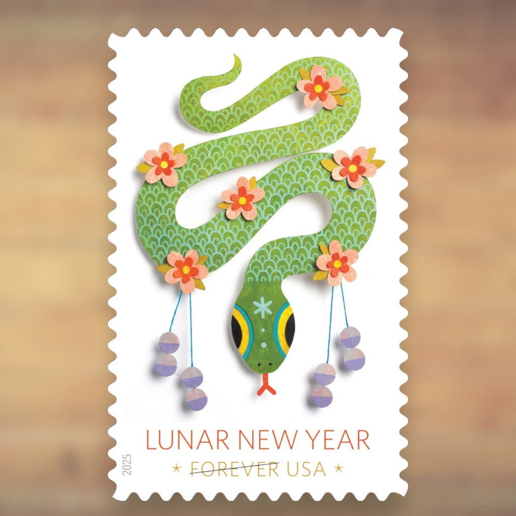 2025 Lunar New Year Snake Forever Postage Stamps Sheet First-Class
