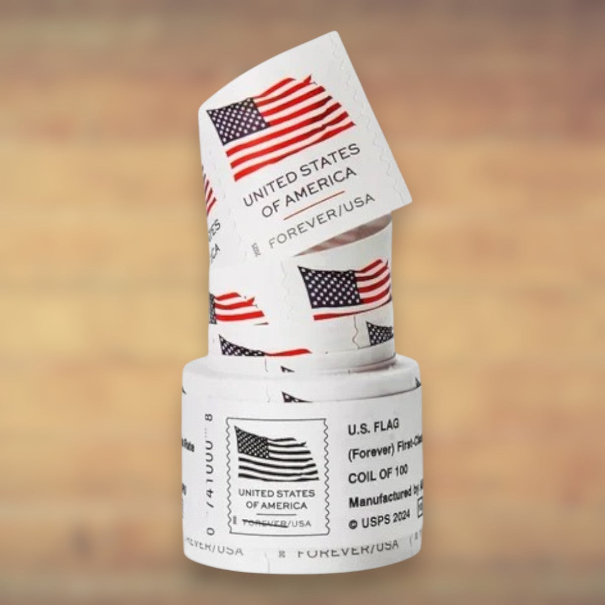 U.S. Flags Forever Stamps – 500 Rolls / 50,000 Stamps – 2017–2019 & 2022–2026